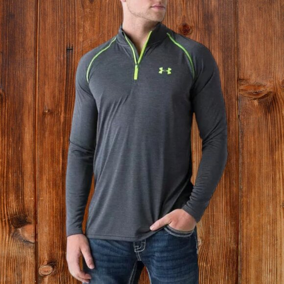 Under Armour Other - Under Armour Mens Long Sleeve Heatgear Performance Herringbone Half Zip Athletic
